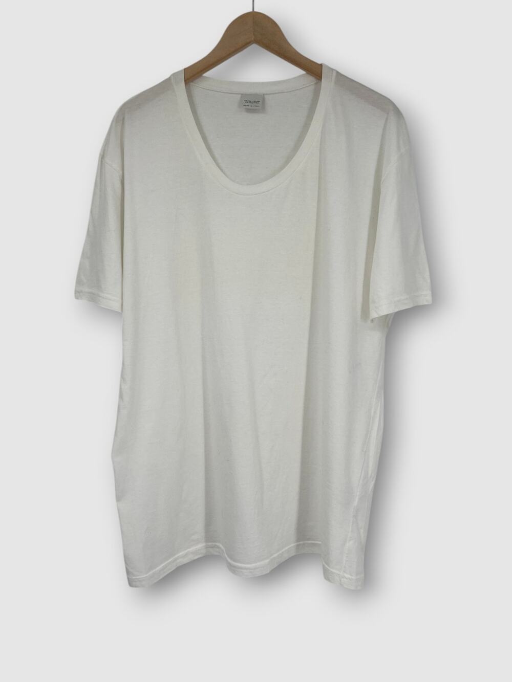 United Colors of Benetton White Scoop Neck Tee Unisex XL Oversized Fit Y2k